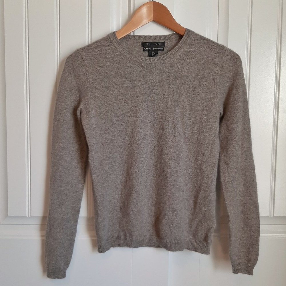 Tahari Pure Luxe 100% Cashmere Lightweight Sweater SZ S